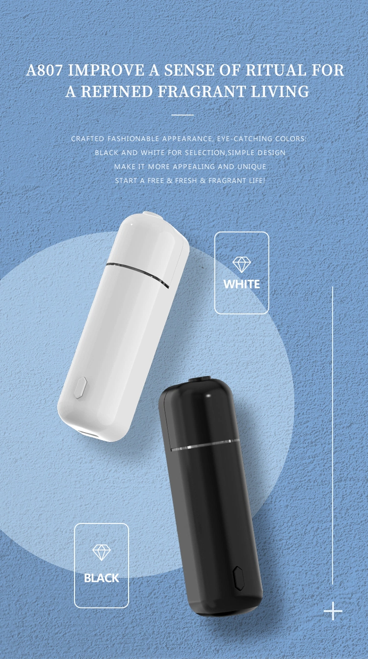 Scenta USB Waterless Aroma Essential Oil Car Diffuser, Luxury Plastic Ultrasonic Car Air Freshener Diffuser