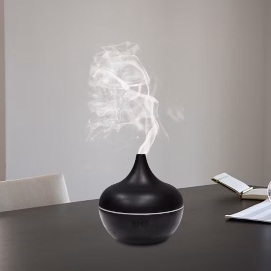 400ml Wood Grain Smart Home LED Light Aromatherapy Machine Electric Essential Oil Ultrasonic Air Humidifier Aroma Diffuser